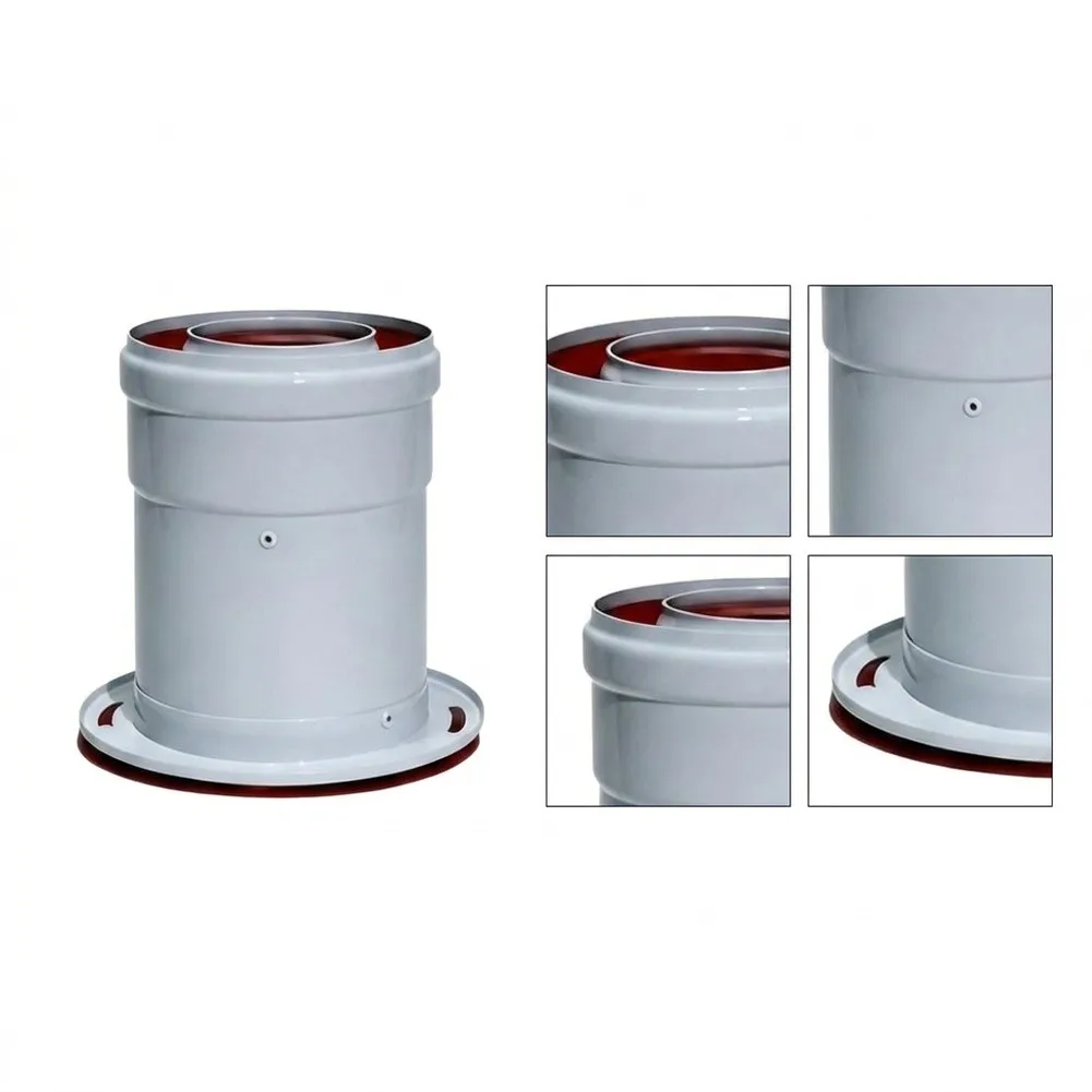 Heating Boiler For Exhaust Pipe Elbow Vertical Flue Tray 14/7/5.5/15cm Aluminum PP Plastic Galvanized Steel Build