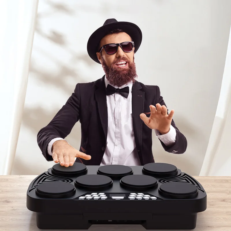 Portable Foldable Roll Up Electronic Drum Set Jazz Drum Beginner Professional Version Home Use Velocity Percussion Electric Drum