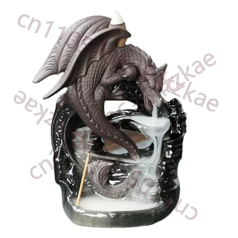 Creative Dragon Waterfall Backflow Incense Burner Pterosaur Home Decor Incense