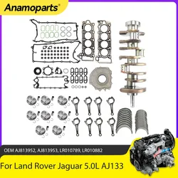 Engine Rebuild Gasket Kit Crankshaft Con Rod Bearing Set Fit 5.0 L T AJ133 508PS V8 Gas For Jaguar Land Rover 5.0L Supercharged