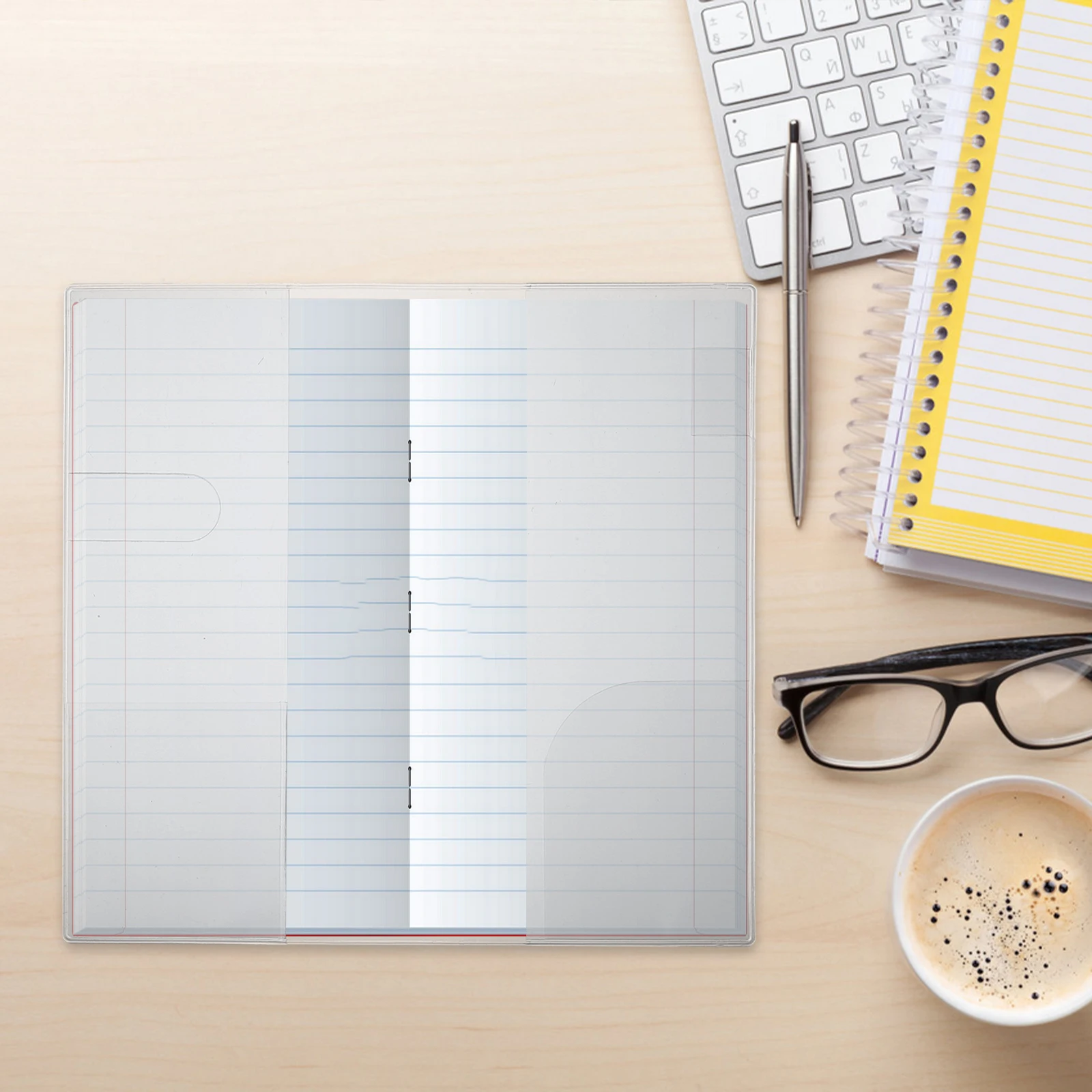 Clear PVC Book Jacket Cover Frosted Sleeve for Notebooks Journals Planner Stylish Protective Hardcover Decorative Sleeve