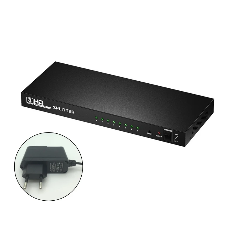 Lightweight 1x8 for HDMI Splitter 1920x1080 for Home Theater Office School Teach