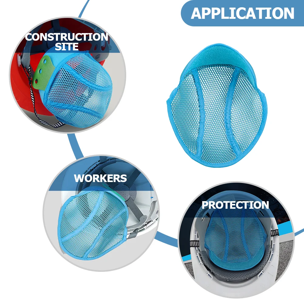 2 Pcs Blue Lining Helmets Cooling Pad Guard Insert Hard Hat Liner Sweat Wicking Hardhat Accessories