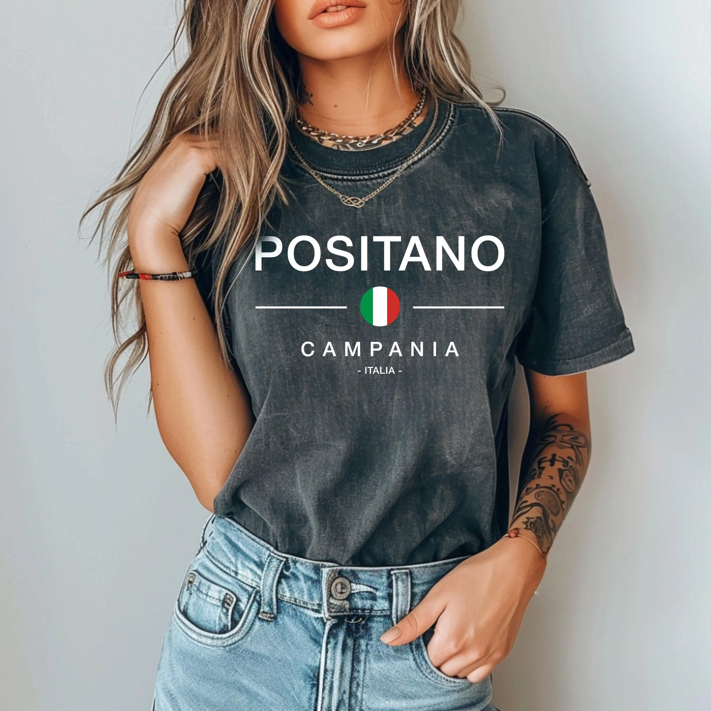 

Футболка Positano Comfort Colors Италия Амальфи Берег семейная поездка Сорренто