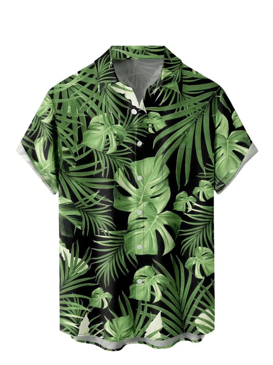 Hot Sale 3D Printed Chicken Graphic Hawaiian Shirt Hot Cardigan Lapel Short Sleeve Shirt Men's Casual Street Top