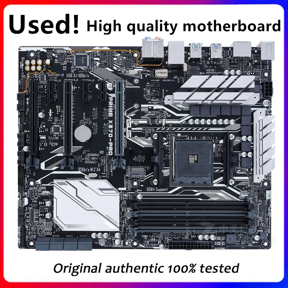 

For ASUS PRIME X370-PRO Motherboard Socket AM4 DDR4 For AMD X370 X370M Original Desktop Mainboard Used Mainboard