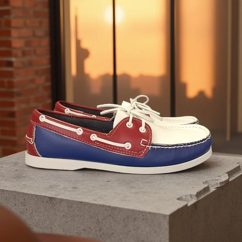 

Топсайдеры из натуральной кожи ручной работы премиум-класса, женская и мужская повседневная обувь, брендовые роскошные лоферы, мужские мокасины, обувь Portland