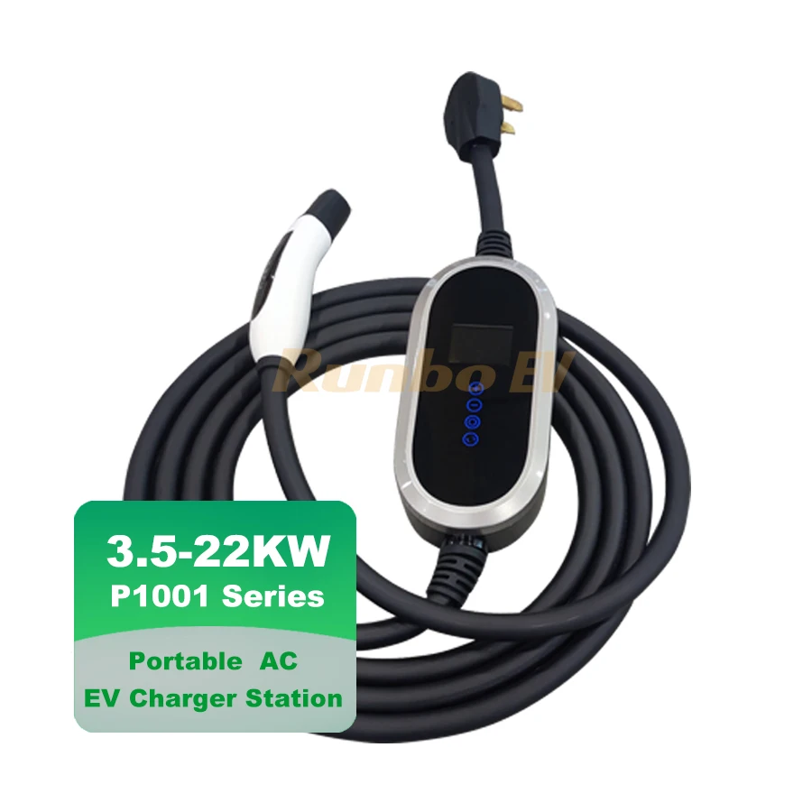 RunboEV 25ft charging cable energy vehicles ev fast electric charger US EU Tesla car  ev fast charger electric charger