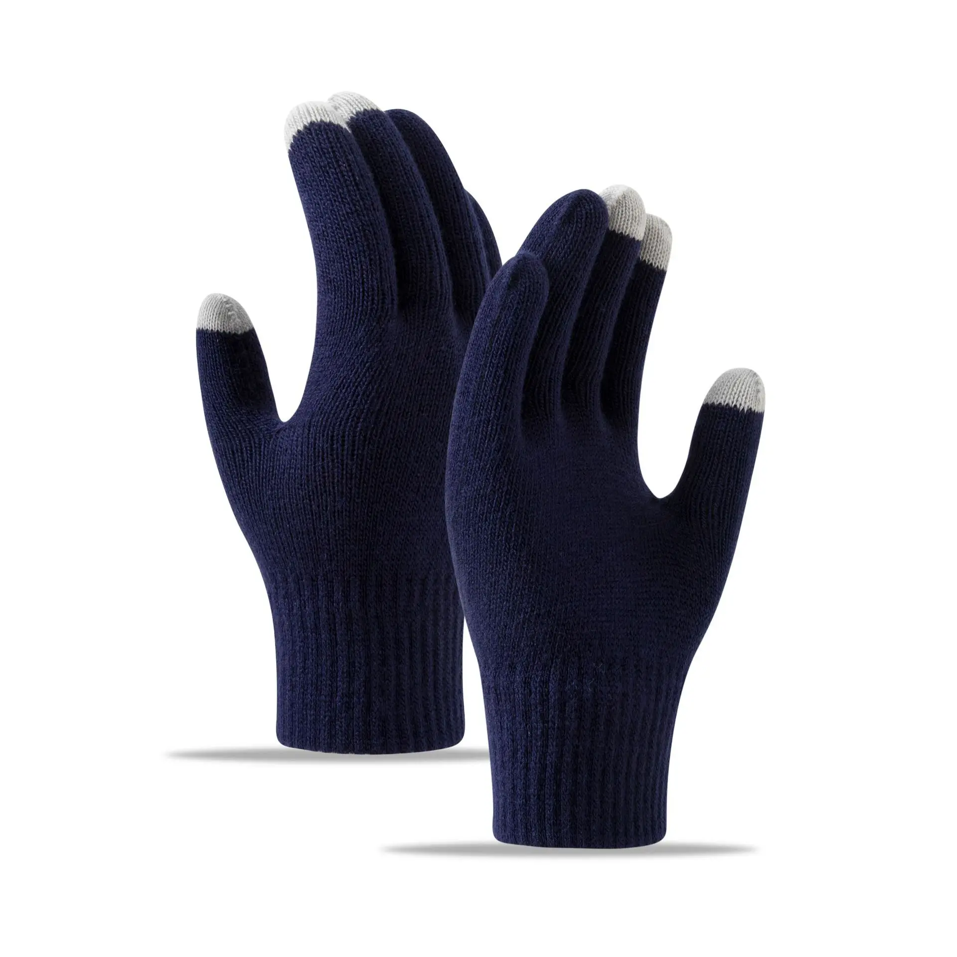 Men Women Autumn Winter Knitted Touchscreen Gloves Students Fleece Warm Riding Gloves Gent Ladies Gloves Outdoor Sports Casual