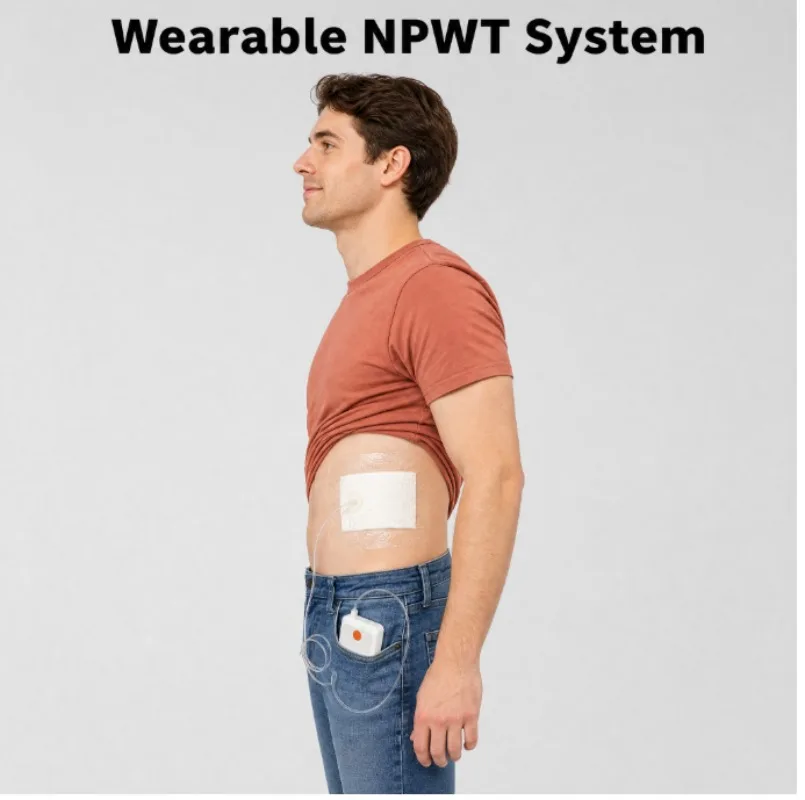 Negative Pressure Wound Therapy Pump with Dressing Applied Portable NPWT System for Body Wound Care Daily Use