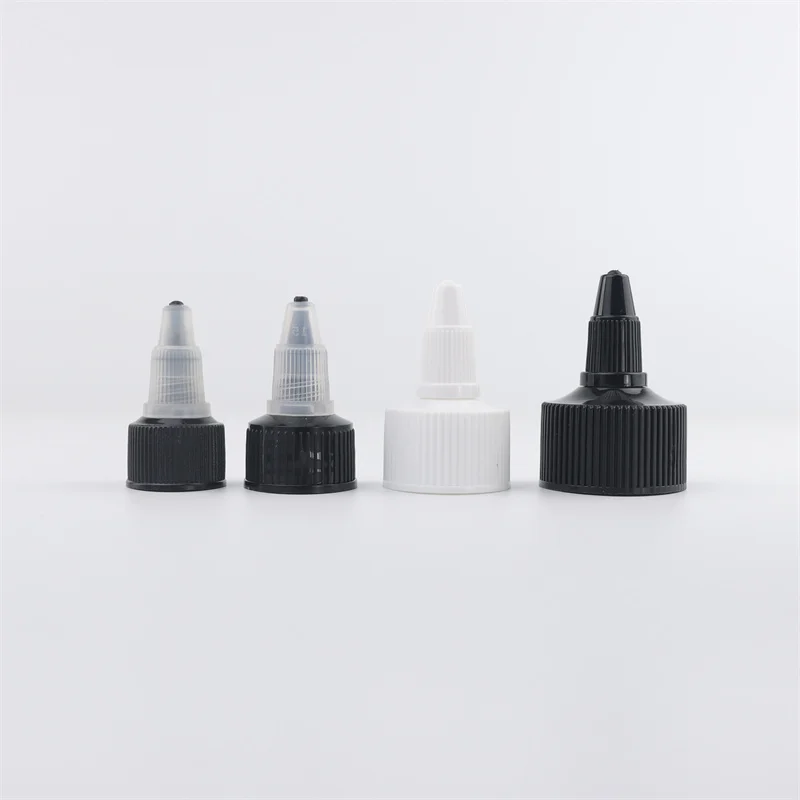 10pcs/lot Factory wholesale black white red 20 410 twist off cap twist top cap for gel bottle 18mm 24mm squeeze bottle