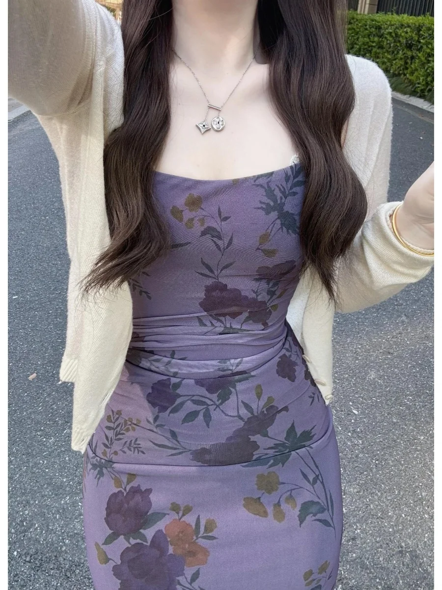 Summer Floral Print ter Dr Women's ature High Waist Beach Vaion Ele Waist Cinching Fairy Long Skirt