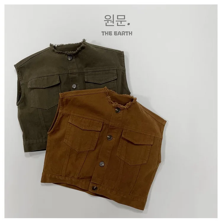

Childrens Boys Vest Autumn New Korean Regular Kam Toddelr Boys Shoulder Tops Baby Western Off Shoulder Kids Boys Waistcoat
