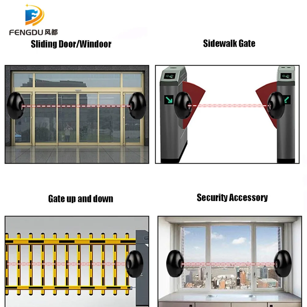 

Safety Photocell Infrared Beam Sensor Photoelectric Motion Detector for Roller Door Opener Automatic Swing Sliding Gate Openers
