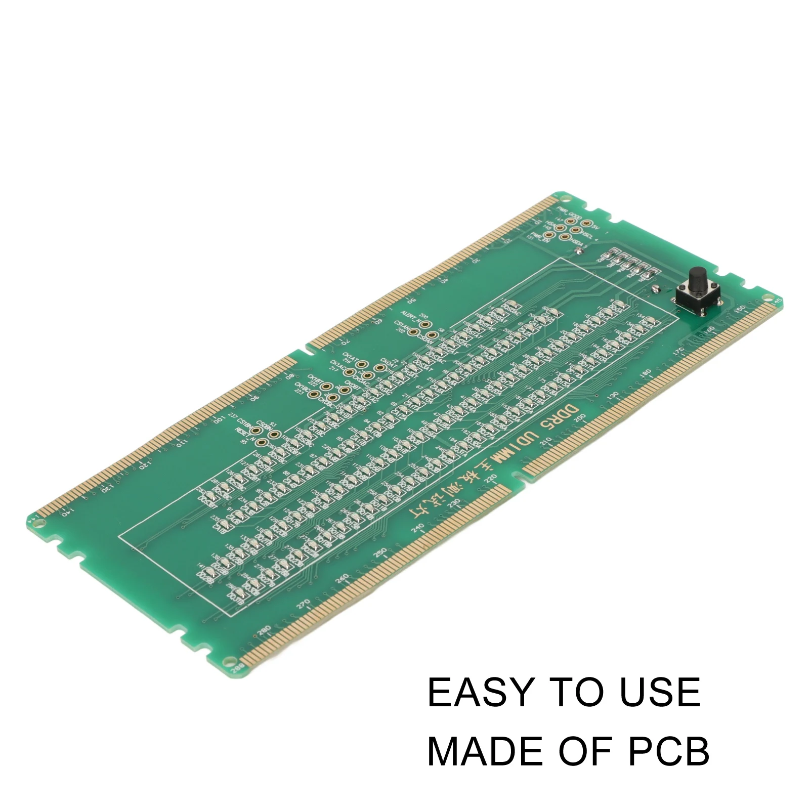Tarjeta de prueba de memoria DDR5, probador de memoria DDR5 para escritorio, tarjeta de prueba de mantenimiento de placa base con diodos emisores de luz