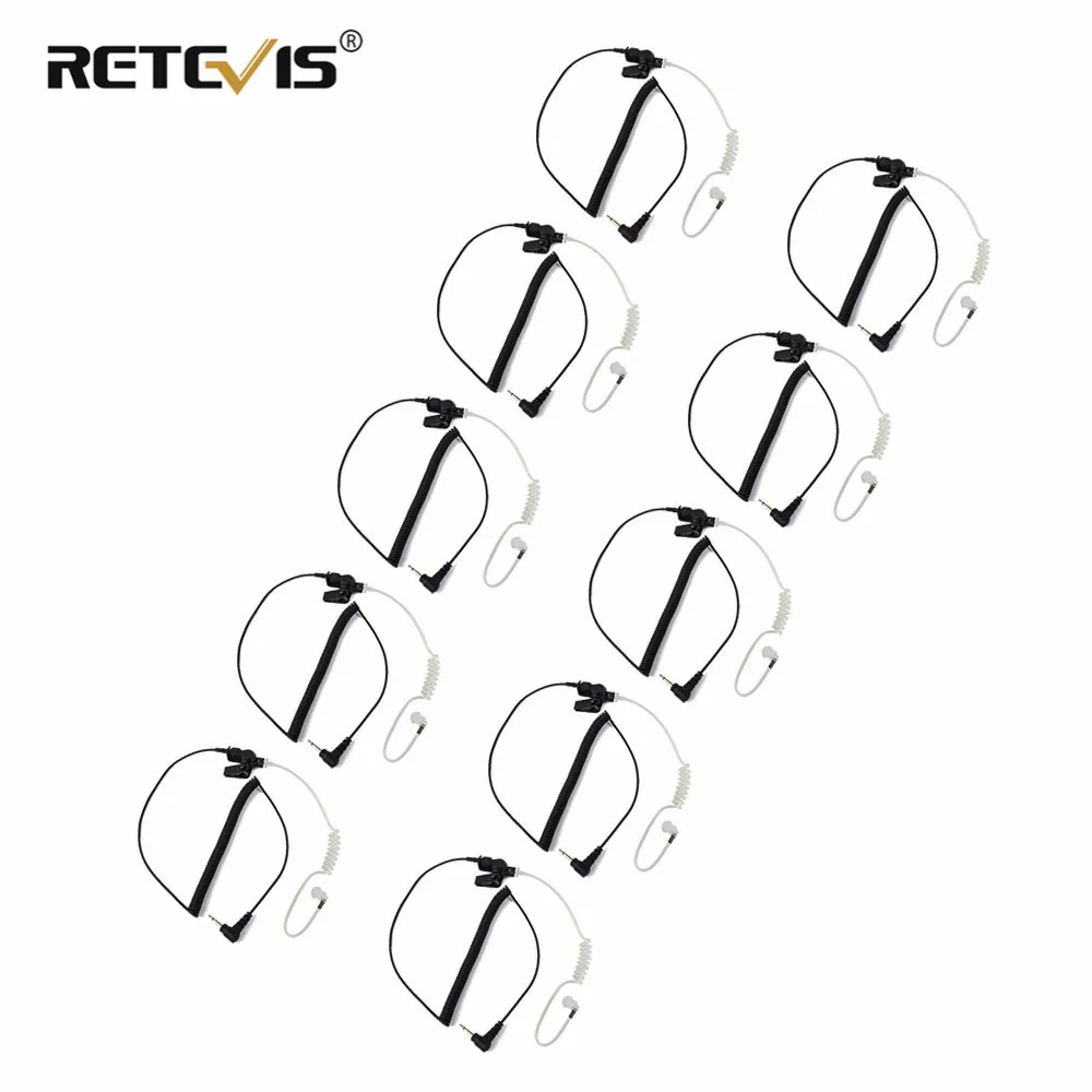 retevis-eal101-radio-earpiece-10pcs-35mm-audio-plug-walkie-talkie-acoustic-tube-mic-listen-receiver-only-headset-for-motorola