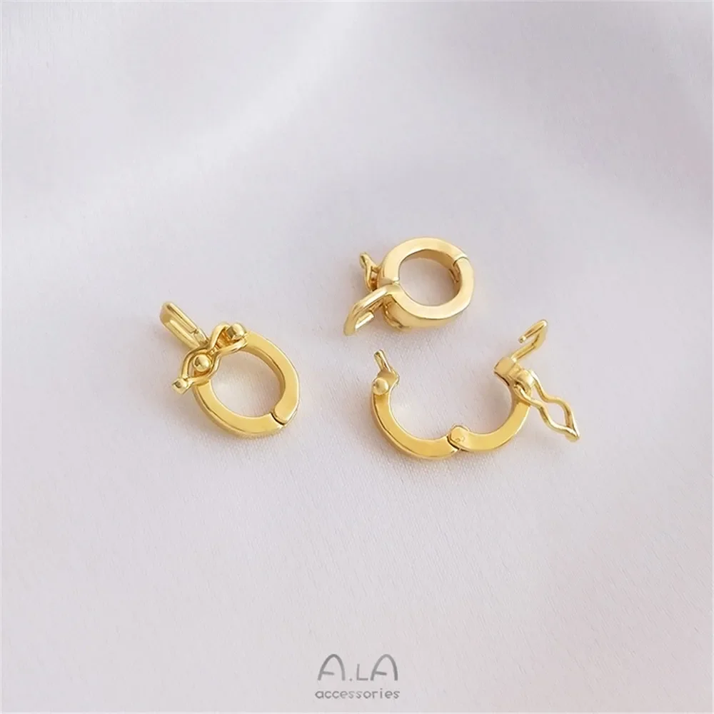 

Color universal pendant clasp 18K bag gold card clasp diy necklace bracelet pearl jewelry buckle connecting accessories