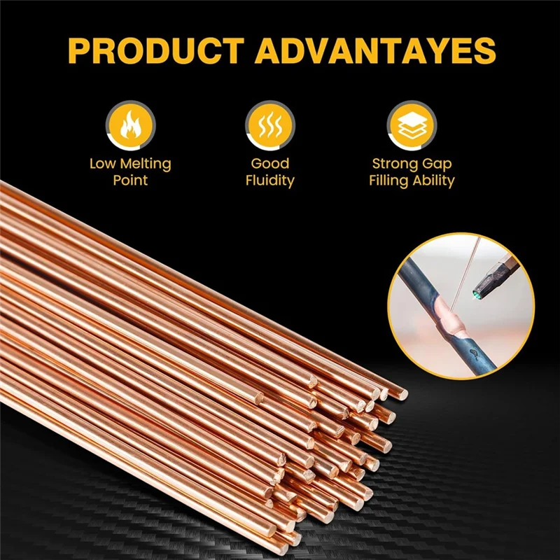 Hastes de brasagem de bronze de cobre de A03F-40 Pcs para refrigeração HVAC de máquinas elétricas para ar condicionado