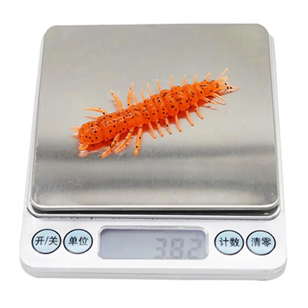 12Pcs 7.5CM/3.82G Silicone Water Centipedes Lure Reflective Sequins Realistic Artificial Soft Shrimp Bait Outdoor Freshwater Sal