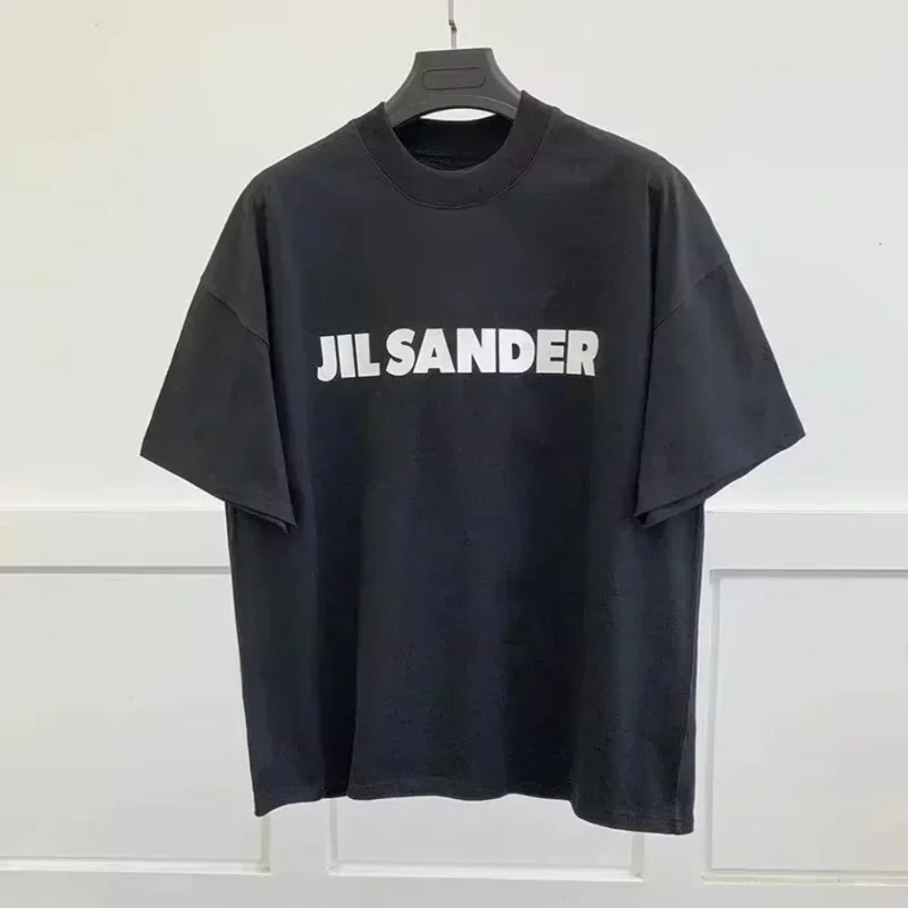 2024ss nueva Jil Sander camisetas para hombres y mujeres camisetas de algodón pesado moda ocio deportes marca camiseta chico camisetas minimalismo