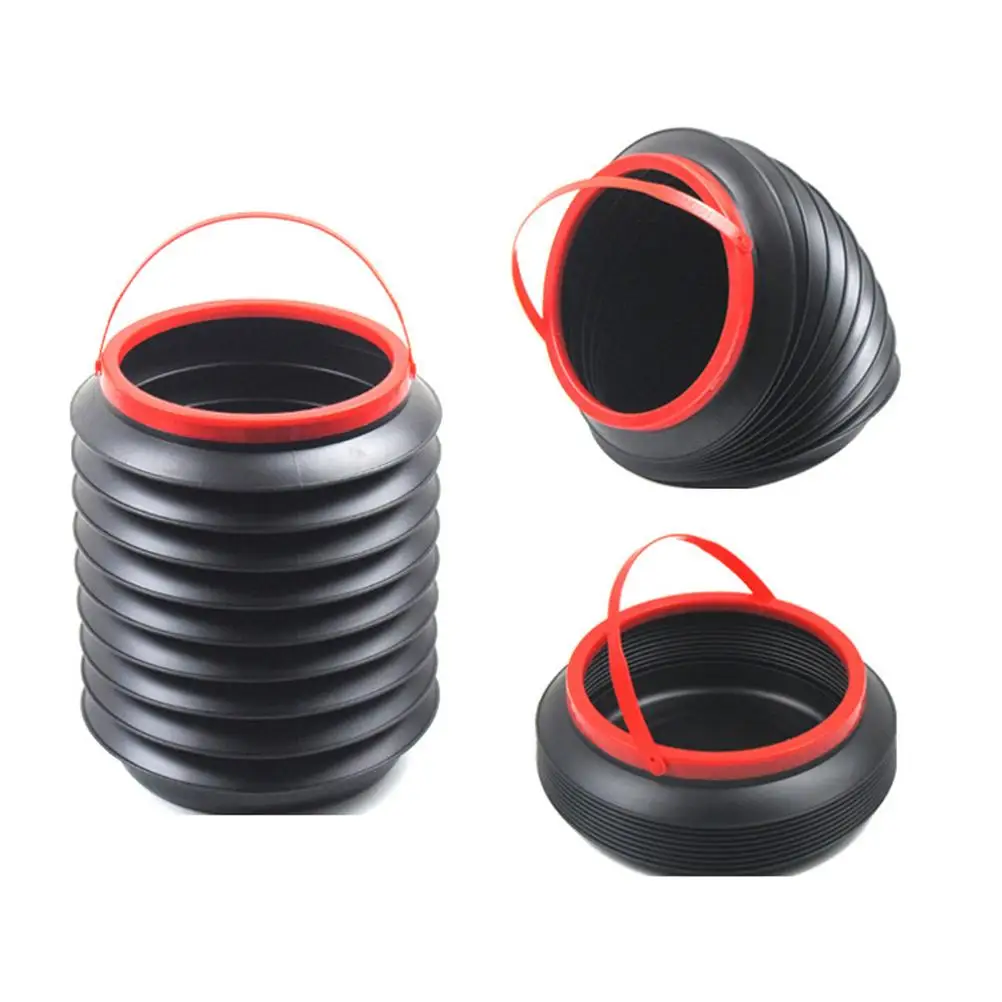 

2Pcs Car Trash Can Foldable Bucket Telescopic Storage Multifunctional Waste Container Portable Durable Plastic Car Waste