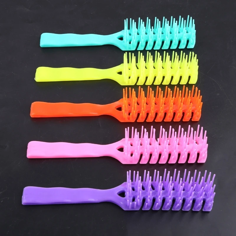 Brosse à cheveux à 7 rangées avec poils à pointe sphérique, couleur aléatoire, livraison directe