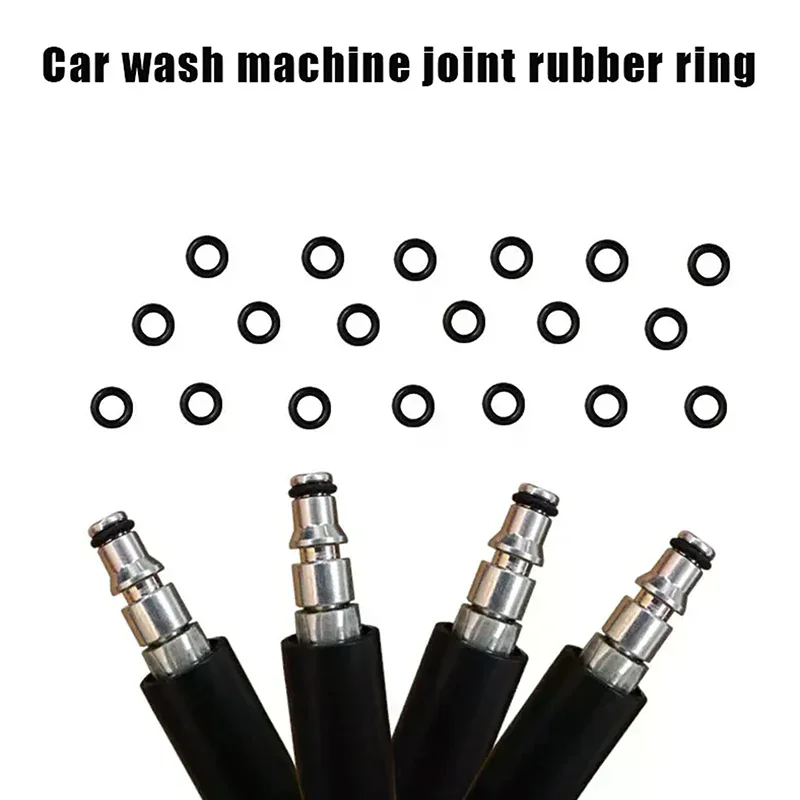 

50pcs/lot High Pressure Water Gun Cleaning Outlet O-ring Rubber Ring Black Car Wash Machine Accessories Car Beauty Water Gun Acc