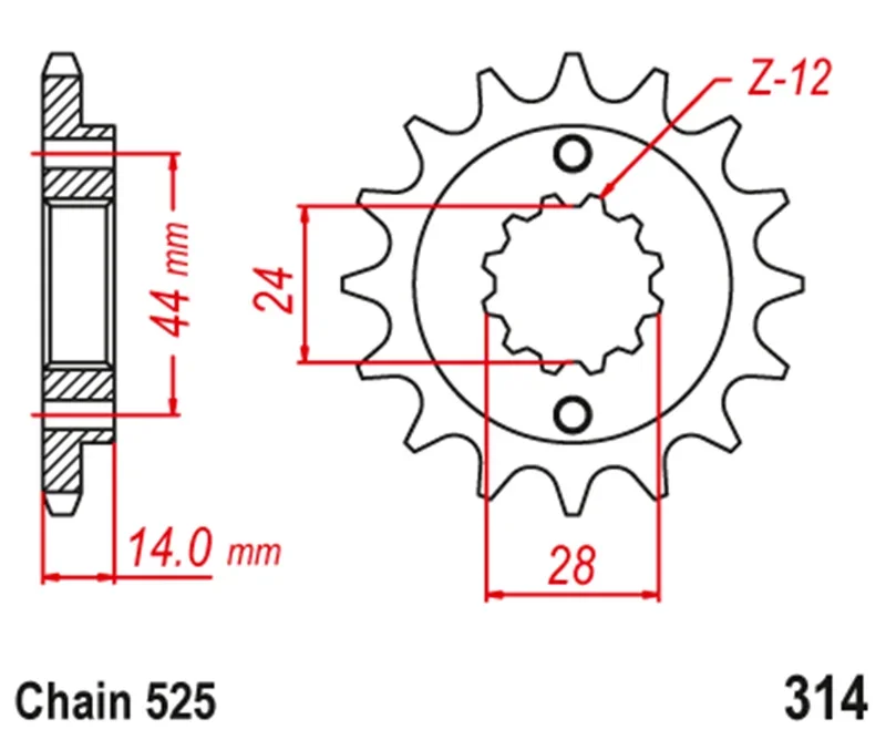 525 16T Motorcycle Front Sprocket For Honda XRV750 Africa TwinRD04 1990-1992 TwinRD07 1993-2003