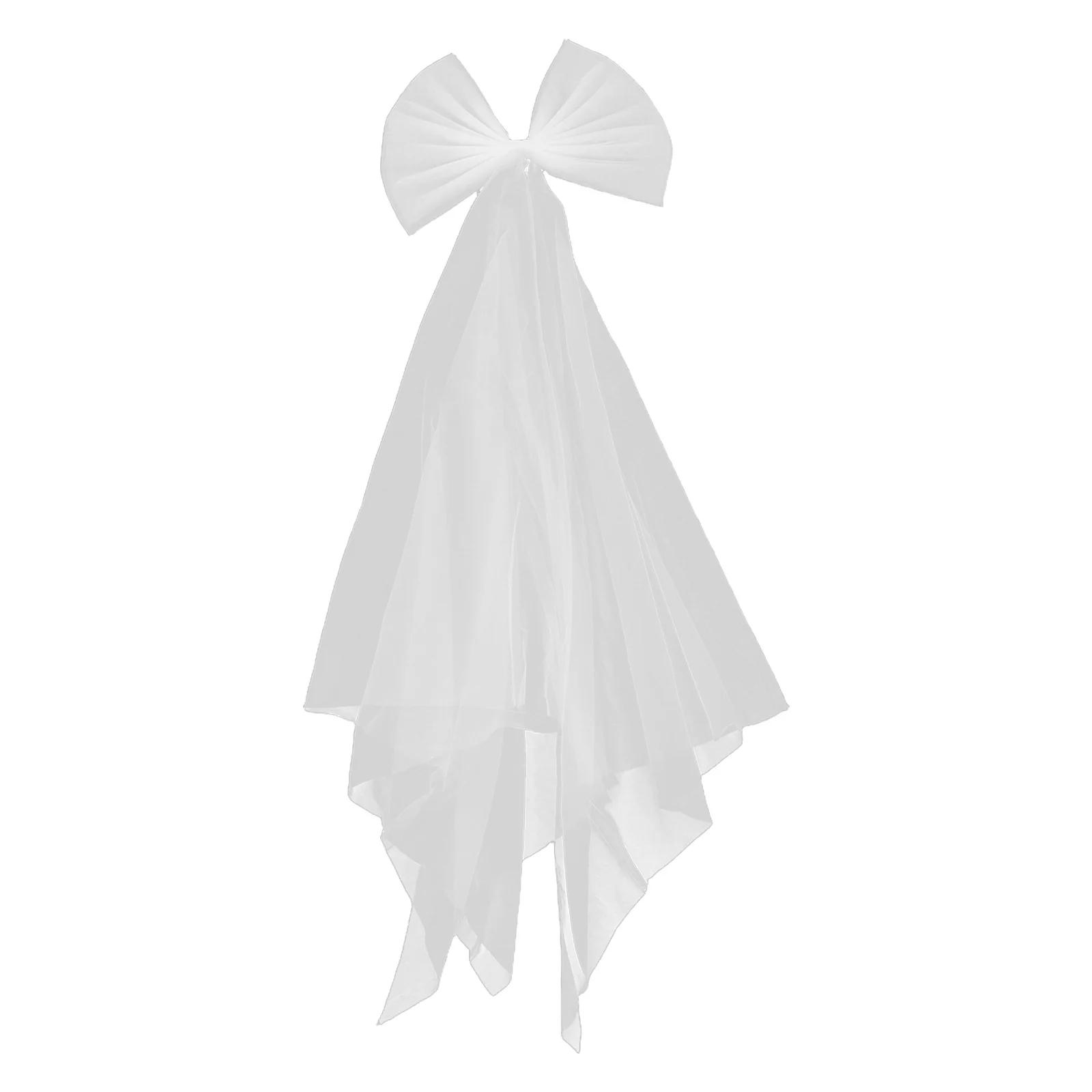 

Big Bow Bridal Shoulder Accessory Detachable Elegant Wedding Dress Sash Fabric Bow Train Evening Gown Arm Cover Up