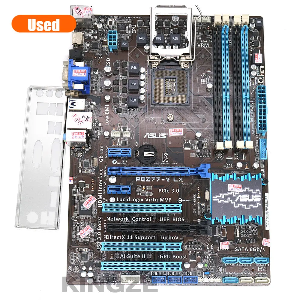 ASUS motherboard P8Z77-V LX LGA 1155 DDR3 i3 i5 22/32nm CPU USB3.0 32GB SATA3 VGA HDMI Z77 Desktop motherboard