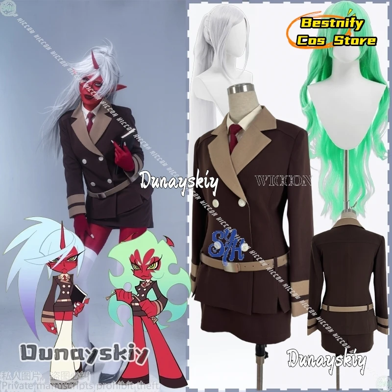 

Kneesocks Scanty Cosplay Panty & Stocking With Garterbelt SE2 Anime Costume School Dark Uniform JK Dress Y2K Fashion Disguise