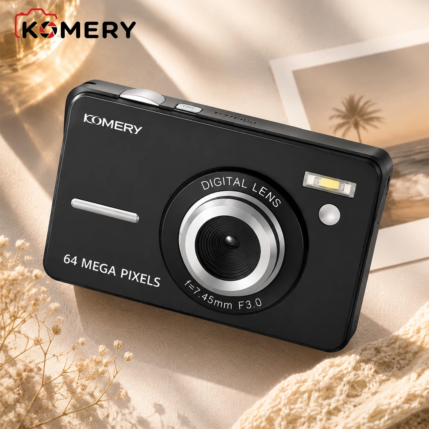 Compact CCD Digital Camera Vintage Retro 4K 64MP Cameras Old Cheap Point and Shoot for Girls Photography and Video