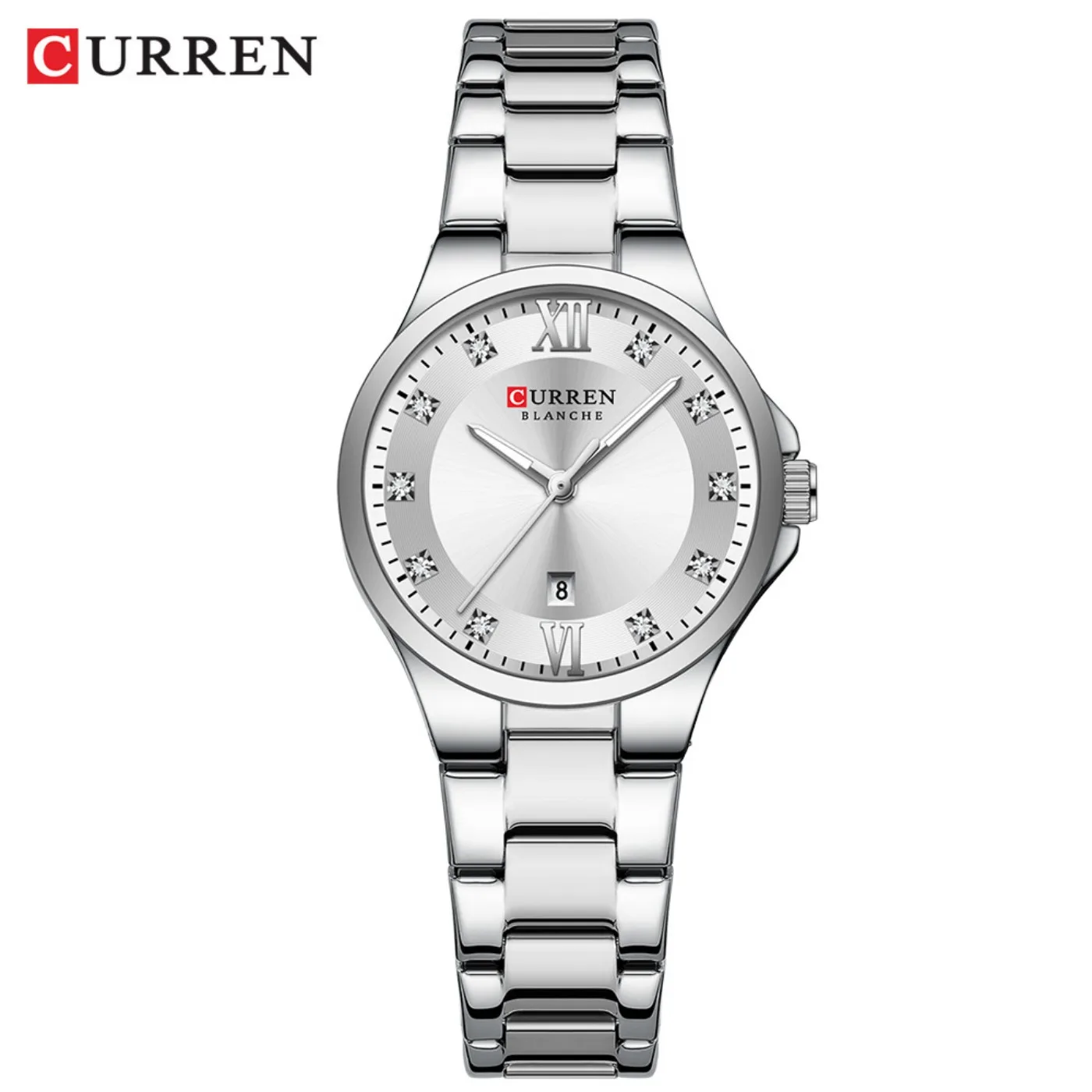 CURREN Women's Luxury Brand Watches Simple Quartz Auto Date Wristwatch Female Waterproof Clock Luminous Hands 9107 view 5