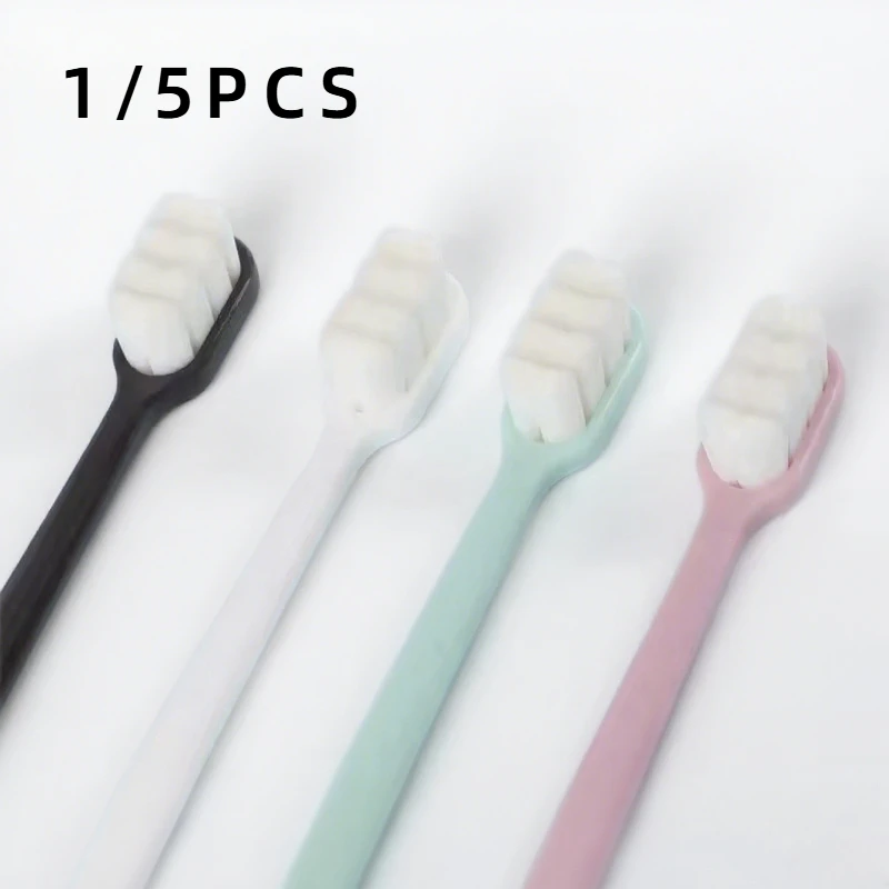 1/5 PCS Toothbrush with Box Ultra-fine Soft Dense Bristle Toothbrush Deep Cleaning Bristle Brush Oral Teeth Cleaning Tools