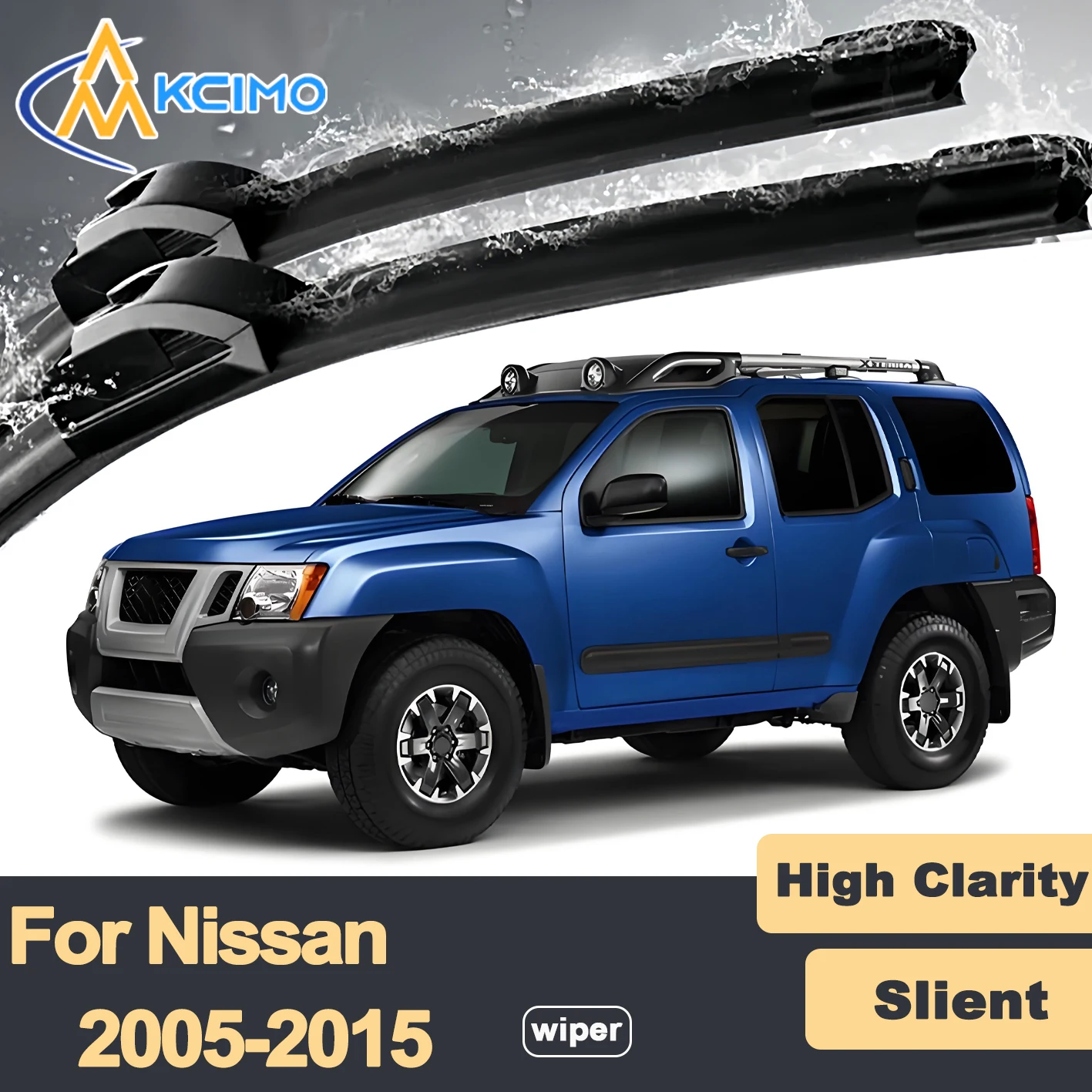 

Premium Rubber Durable Silent Windshield Wiper Blades 2pcs for Nissan Xterra N50 2005-2015 Front Wiper Blades Set