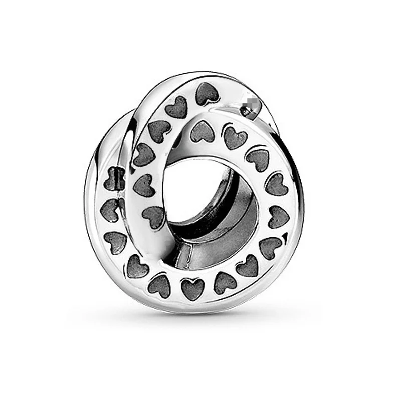 2025 novo coração oco liga grande buraco grânulo banhado a prata charme contas pulseira colar para mulheres diy jóias accessorie