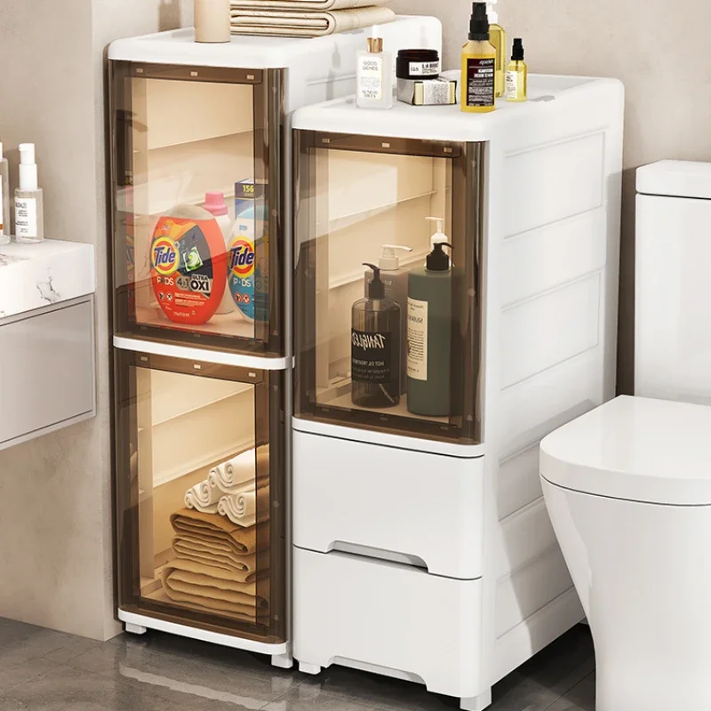 Hot Simple And Versatile Toilet Receive Cabinet Kitchen Mobile With Wheel Receive Drawer Household Bedroom Storage Appliances