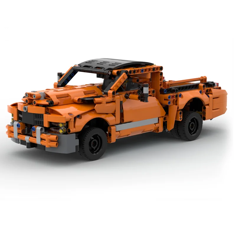 Modello di auto da città MOC Mattoni da costruzione Modello C Draft Cavallo Pickup Truck Tecnologia modulare Regali di festa per bambini Assemblare giocattoli vestito