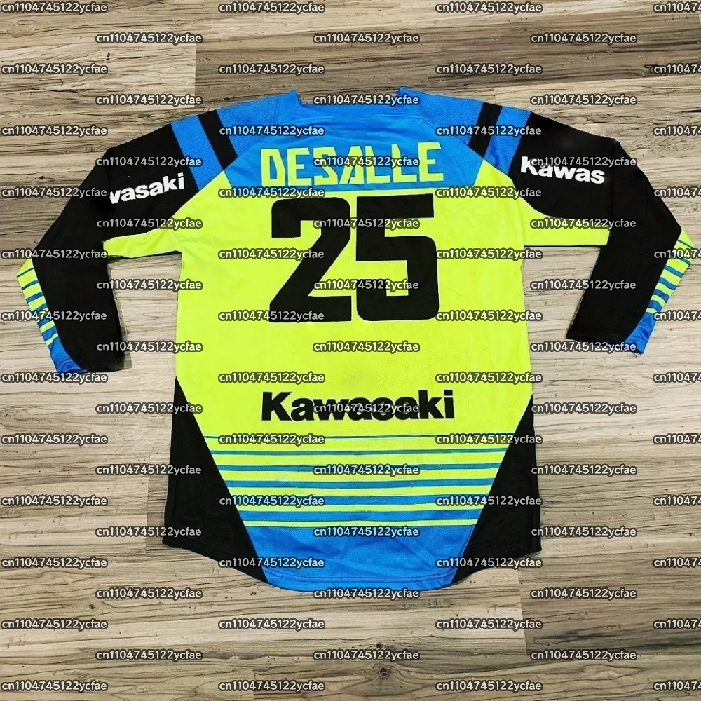 

# 25 DESALLE 25/26 Новый мотоциклетный костюм Kawasaki, мужской трикотаж для мотокросса, большой дышащий, быстросохнущий спортивный костюм с длинными рукавами
