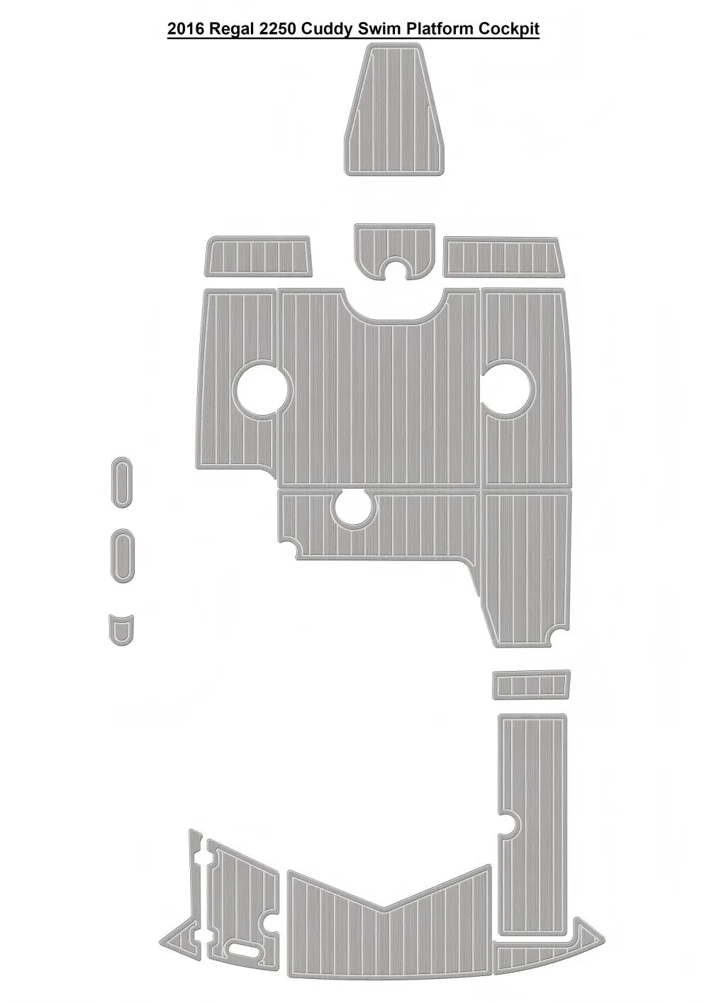 

2016 Re-gal 2250 Платформа для плавания Cuddy Лодка для кокпита EVA Напольный коврик из тикового дерева SeaDek Самоклеящийся стиль Gatorstep