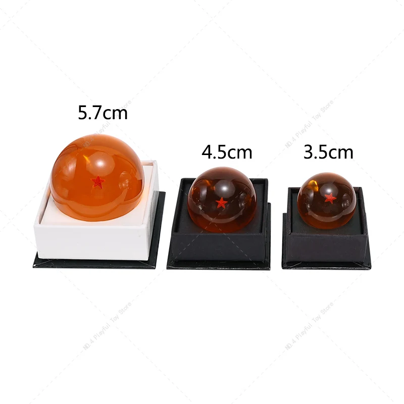 3.5/4.3/5.7CM Anime Dragon Ball 1 2 3 4 5 6 7 Star Seven Stars Dragon Balls  Orange Resin Crystal Globe Collection Toy Gift