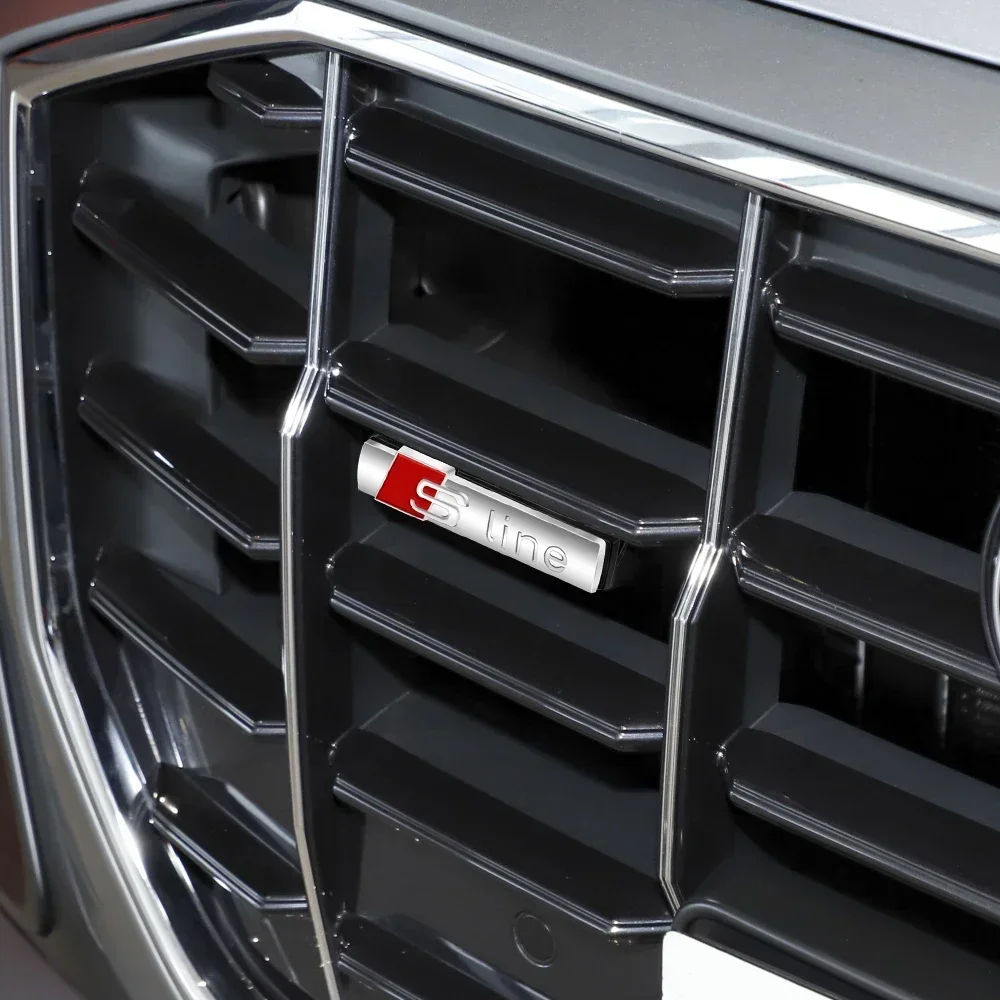 S Line Logo Auto Front Grille Badge Sticker Metal S Line Emblem For Audi S A3 A4 B8 8P 8V B6 A5 A6 C7 Q5 B9 B7 C6 A1 Q7 Q3 Tt A7 image 5