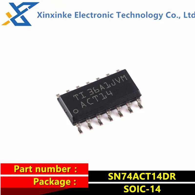 10PCS SN74ACT14DR ACT14 SOIC-14 Inverters Hex Schmitt-Trigger Logic ICs Brand New Original