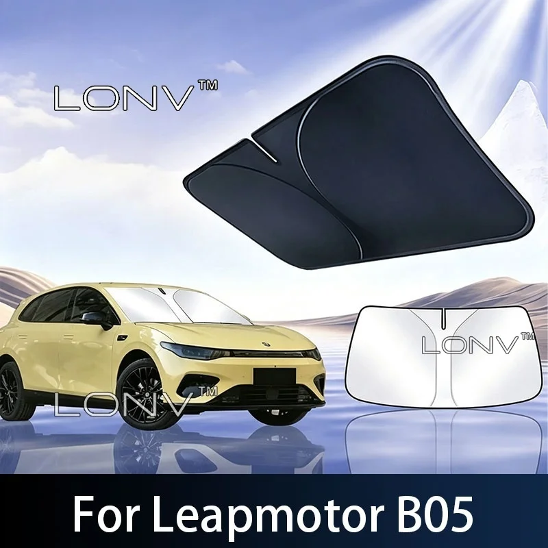 Für Leapmotor B05 2026 2027 Auto-Sonnenschutz Frontscheibenabdeckung Faltbarer Sonnenschutz Auto Anti-UV Wärmeisolierung Zubehör