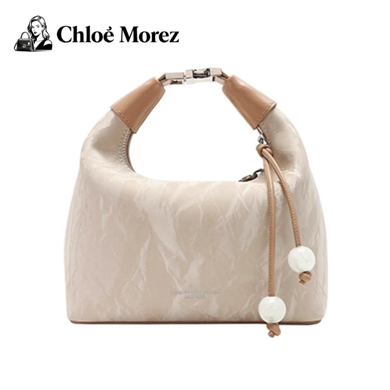 

Peach Blossom Crossbody Bag Elegant Floral PU Mini Handbag with Adjustable Strap