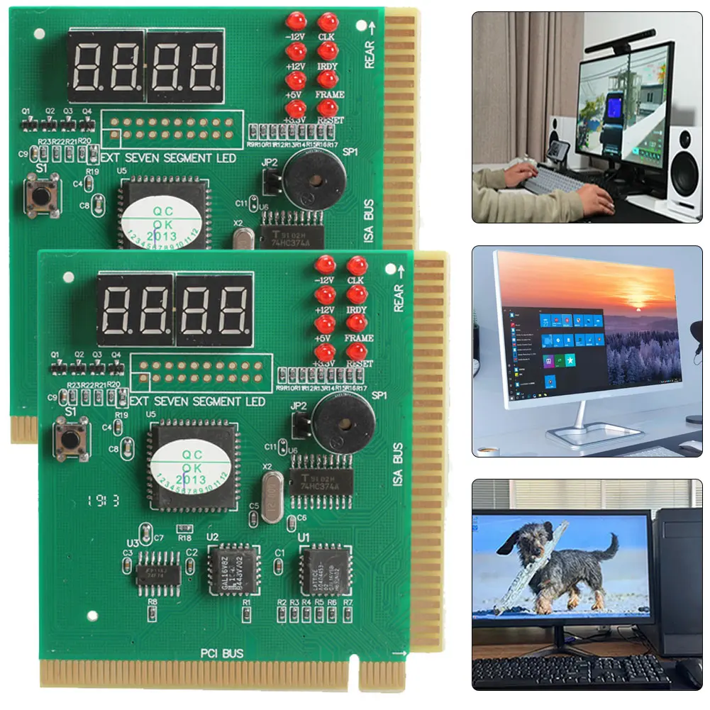 

2 шт. Новые диагностические карты-анализаторы для ПК с 4-значным ЖК-дисплеем, тестеры POST для материнских плат