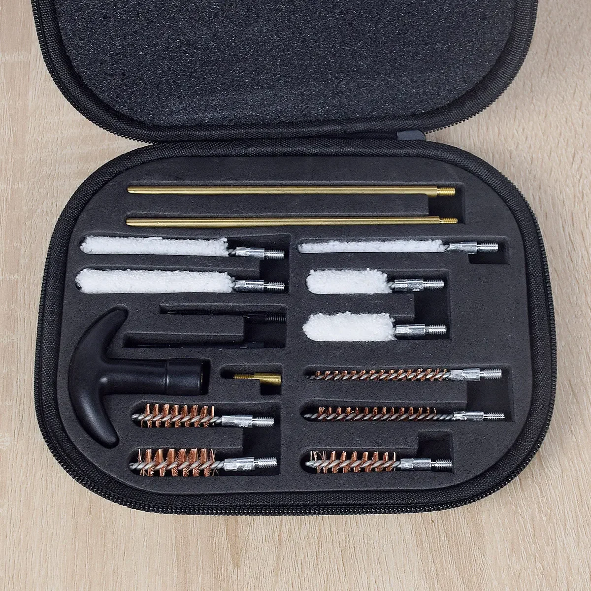 Tactical Universal 16Pcs Professional Gun Cleaning Kit Pistol Brush Set for .22 .38  9mm .40 .45 Caliber Cleaning  Accessories