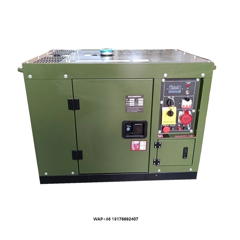 Super Silent 10KW 12.5KV Generator 50Hz 60Hz 220V 380V Open Frame with Remote Start System for Home Use