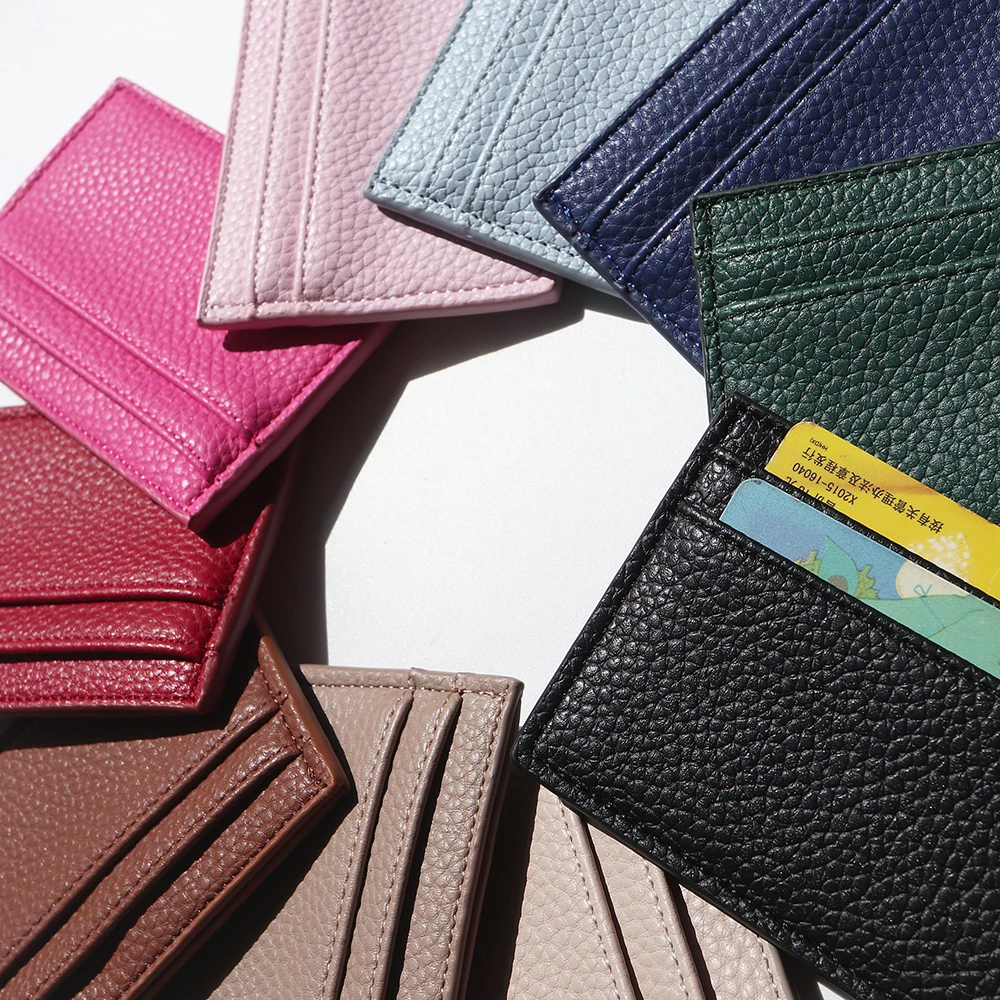 Benutzerdefinierte Name Slim Card Wallet PU Leder Gravierte Initialen Luxus Design Kartentasche Personalisierte Frau Mann Geldbörse Großhandel Geschenk – Detail 15
