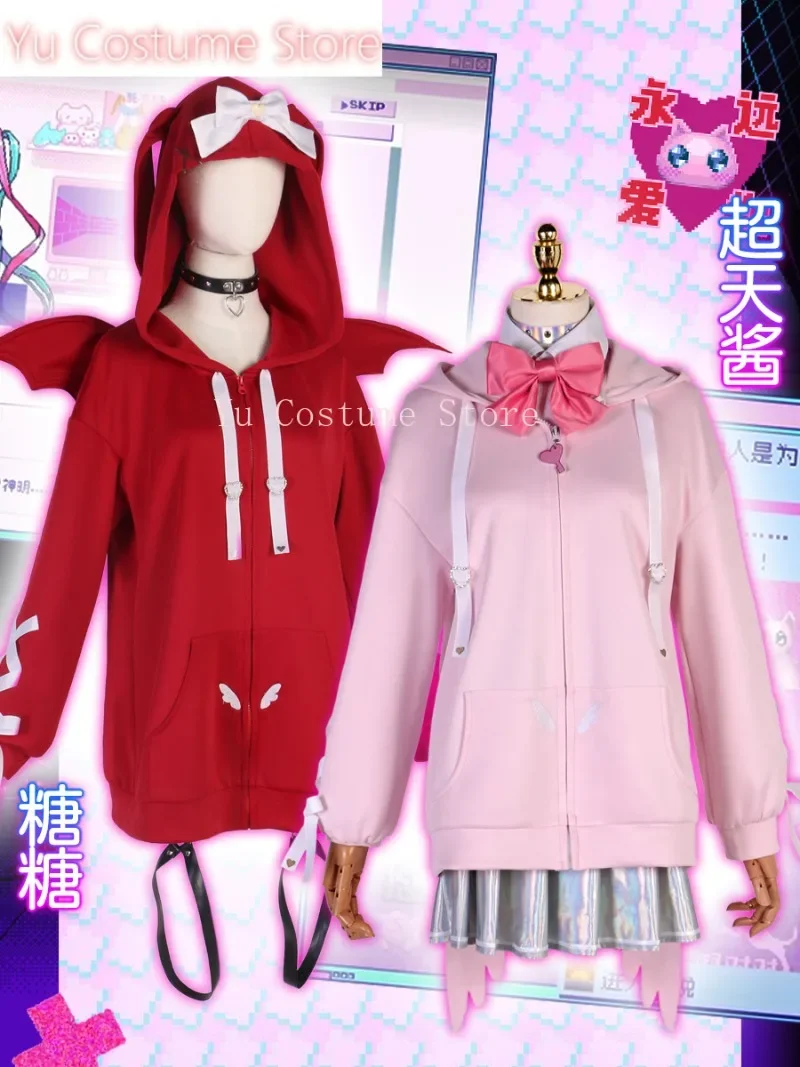 Needy Girl Overdose Cos Sweatshirt Ame Kangel Cute Little Devil Everyday Cosplay Costume Cos Game Anime Party Uniform Hallowen